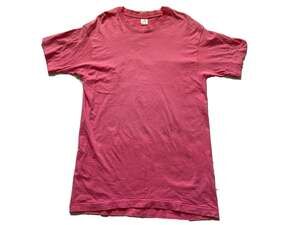 Vintage 90s Fruit of the Loom BLANK Pink Single Stitch T-Shirt Adult Large VTG